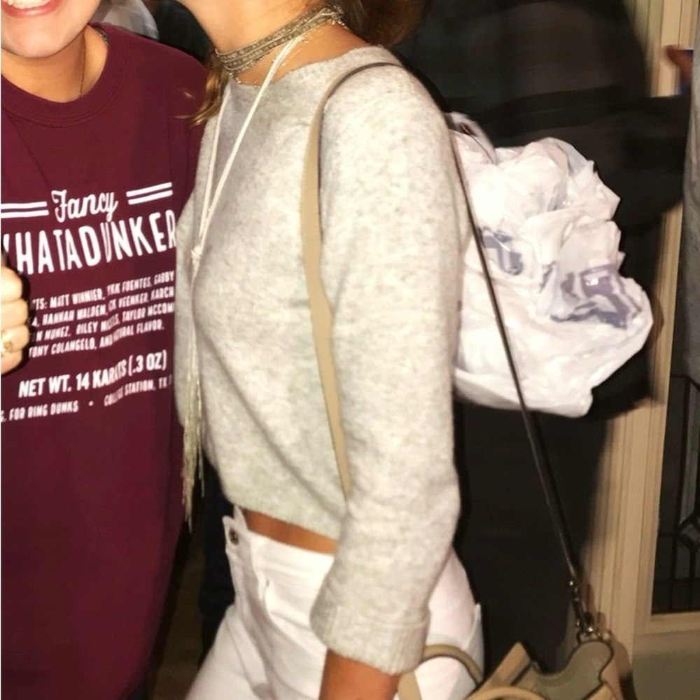 Chic Heather Gray Cropped Sweater